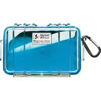 

Pelican 1040 Watertight Hard Micro Case with Rubber Liner - Clear/Blue