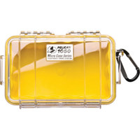 

Pelican 1050 Watertight Hard Micro Case with Rubber Liner - Clear / Yellow