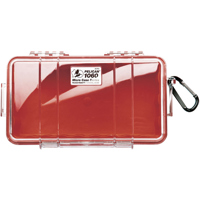 

Pelican 1060 Watertight Hard Micro Case with Rubber Liner - Clear Case with Red Liner