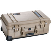 

Pelican 1510 Watertight Carry On Hard Case without Foam Insert & Wheels - Desert Tan