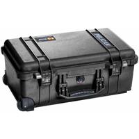 

Pelican 1510LFC Laptop Overnight Watertight Carry On Hard Case with Foam Insert, Laptop Sleeve & Wheels - Charcoal Black