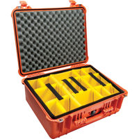 

Pelican 1550 Waterproof Case with Yellow/Black Divider Set - Orange