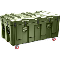 

Pelican AL4824-1604 Single Hinged Lid Trunk with Casters, No Foam, 15.8" Bottom Depth, Olive Drab Green