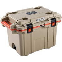 

Pelican 50QT Elite Cooler, Hand Carry, Tan/Orange