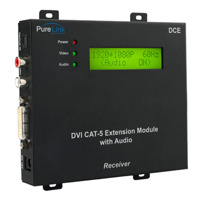 

PureLink HDTools DVI to CATx Full HD Extension System with Digital and Stereo Audio, Includes DCE Transmitter, DCE Receiver, 2x 6' DVI-D Cable