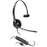 

Plantronics EncorePro HW515 USB Corded Monaural On-Ear Headset with Noise-Cancelling Mic