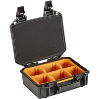 

Pelican Vault V100 Small Case with Lid Foam and Dividers, Black