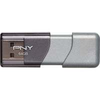 

PNY Technologies Elite Turbo Attache 3 64GB USB 3.0 Flash Drive, Silver