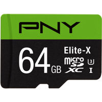 

PNY Technologies Elite-X 64GB microSDXC UHS-1 U3 Class 10 Memory Card, 90MB/s Read