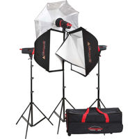 

Photogenic Matrix MCD400R 400Ws Monolight 3-Light Kit, Includes MCD-TXC WirelessController, 2x24x32" Softbox, 45" White Umbrella, 3x Heavy Duty 8' Light Stands, Wheeled Soft Case