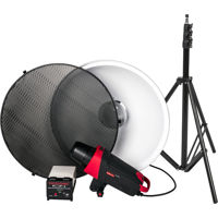 

Photogenic Matrix MCD400R 400WS Monolight with 2.4GHz Wireless Transmitter Kit, Includes ION Pure Sine Wave Inverter, MCD22 22" White Beauty Dish, MCD22HC Honeycomb Grid