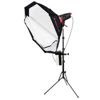 

Photogenic Matrix MCD400R 400Ws Digital Monolight Kit, Includes MRT-16 Wireless Transmitter, 3' OctoDome White Softbox, Lithium-ION Pure Sine Wave Inverter and Photoflex 7' LiteStand