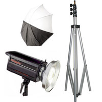 

Photogenic PL2500DR Powerlight Kit with 10' Air Cushion Stand & 40" Umbrella