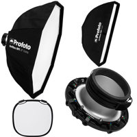 

Profoto 3' RFi Softbox Octa - Bundle With 2 Pack Profoto RFi Speedring Adaptor, Profoto 1 x 3' RFi Softbox Strip, Profoto 47.24" / 120cm Large Reflector, White/Silver