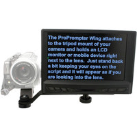 

ProPrompter 7" LCD Prompter Kit, Includes Camera Bar, Swing Arm, 2 x 3/4" Thumbscrew, Nylon Spacer, Thumbscrew Knob