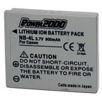 

Power2000 NB-4L Replacement 3.7volt 900mAh Lithium-Ion Battery for Canon PowerShot Digital Elph Cameras