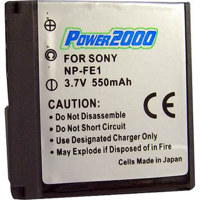 

Power2000 NP-FE1 3.6V 550mAh Replacement Rechargeable Lithium-Ion Battery for Select Sony Digital Cameras