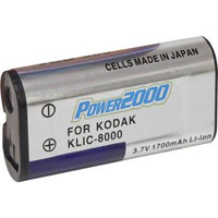 

Power2000 KLIC-8000 Replacement Lithium-Ion Rechargeable Battery 3.7v 1700mAh for Kodak Digital Cameras