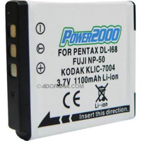 

Power2000 NP-50 / KLIC7004 / D-Li68 3.7V 1100mAh Replacement Rechargeable Lithium-Ion Battery for Select Fujifilm, FinePix, Pentax & Kodak Digital Cameras