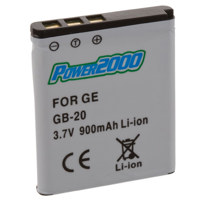 

Power2000 GB-20 3.7V 900mAh Replacement Rechargeable Lithium-Ion Battery for GE Digital Cameras