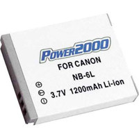 

Power2000 Replacement Lithium-Ion Battery for the Canon NB-6L 3.7 volt 1200Mah
