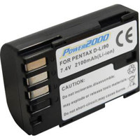 

Power2000 DL-i90 7.4V 2100mAh Replacement Lithium-Ion Battery for Pentax DL-i90 Digital Camera Battery