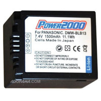 

Power2000 BLB-13 Replacement 7.2v, 1500mAh Lithium Ion Battery for Panasonic BLB-13 Digital Camera Battery