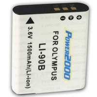 

Power2000 Olympus LI-90B Replacement Battery, 3.6V 1500mAh, for Tough TG-1 Digital Camera