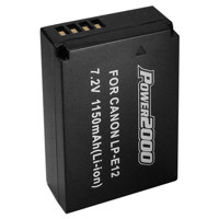 

Power2000 LP-E12 7.2V 1150mAh Replacement Lithium-Ion Battery for Canon EOS M Digital Camera