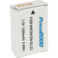 

Power2000 EN-EL22 Replacement Lithium-Ion Rechargeable Battery 7.2v 1200mAh for Select Nikon Digital Cameras