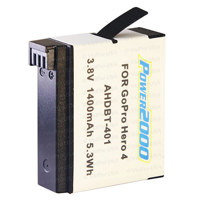 

Power2000 Lithium-Ion Rechargeable Battery 3.8v 1400mAh for GoPro HERO4 AHDBT-401