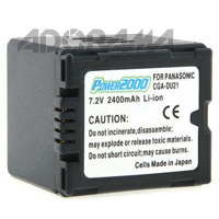 

Power2000 CGA-DU21 Replacement Lithium-Ion 7.2v, 2400mAh Camcorder Battery for Panasonic CGA-DU21