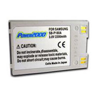 

Power2000 SB-P180A Replacement Lithium-Ion 3.8v, 2000mAh Camcorder Battery for Samsung SB-P180A
