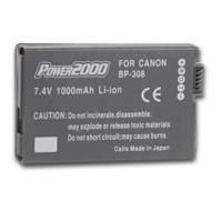 

Power2000 BP-308 Replacement Lithium-Ion 7.4v, 1000mAh Camcorder Battery for Canon BP-308
