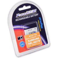 

Power2000 SBL-0837B Replacement 3.7v, 1000mAh Lithium Ion Battery for Samsung SBL-0837 Battery