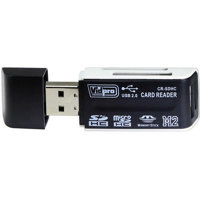 

VidPro 4-in-1 USB 2.0 Card Reader, SDHC, microSDHC, Memory Stick, Memory Stick PRO, Memory Stick Micro (M2)