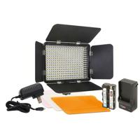 

VidPro LED-330 On-Camera LED Video Light Kit, Includes Built-in Barn Doors, NP-F550 Type Battery, Battery Charger, 3200K Tungsten Filter, Soft Diffuser Filter, Adjustable Shoe Mount