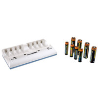 

Power2000 XP875 Kit with 4-AA 2700mAh & 4-AAA 1000mAh NiMH Rechargable Batteries & Universal 110/220V AC/DC 3-6 Hour Charger