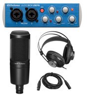 

PreSonus AudioBox 96 USB 2.0 Audio Recording System - Bundle with Audio-Technica AT2020 Cardioid Condenser Microphone, H&A XLR M to XLR F Mic Cable, AKG Acoustics K72 Studio Headphones