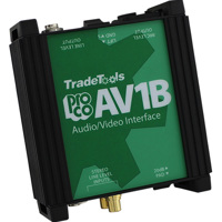 

Pro Co Sound AV1B Audio-Visual Passive Interface Box, 20Hz-20kHz Frequency Response, <200 Ohms Output Impedance