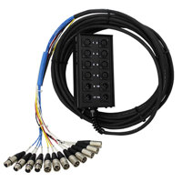 

Pro Co Sound StageMaster SMA 12 Channel Snake Stagebox to Fanout, 8x Send + 4x XLR Male Return, 75' Length