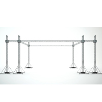 

ProX XTP-GS403023-SPW Flat Stage Roofing System with Speaker Wings and 6 Chain Hoists, 40x30x23'