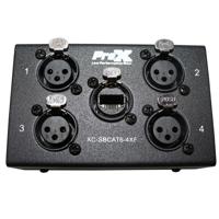 

ProX XC-SBCAT6-4XF 4-Channel XLR-F CAT6 Audio/DMX Portable Snake Box