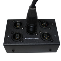 

ProX XC-SBCAT6-4XM 4-Channel XLR-M CAT6 Audio/DMX Portable Snake Box