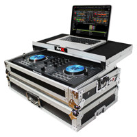 

ProX X-MXTPRO3LT ATA-300 Style Road Case with Sliding Laptop Shelf for Numark Mixtrack 3/Pro 3/Platinum Digital DJ Controller, Silver on Black