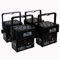 

ProX X-PARQUAD7WDBx4 Alcon ParQuad Wireless and Battery Powered Light Fixture, Black (4-Pack)