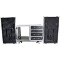 

ProX 12 RU Shockproof Workstation Case with Dual Side Tables and Drawers, 24" Rail to Rail