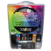 

ProX X-S150SAKIT 16.5' Xstatic 150 RGB LED Strip Kit, Includes Power Supply, Wireless Remote & Sound Active IR Control Box