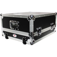 

ProX XS-19MIX14ULTHW ATA-300 Style Rackmount Case with Sliding Laptop Shelf for 14U 19" Top Mount 16-Channel Mixer, Silver on Black