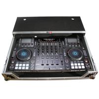 

ProX XS-MCX8000WLT ATA-300 Style Gig Ready Flight/Road Case with Wheels and Sliding Laptop Shelf for Denon MCX8000 DJ Controller, Silver on Black